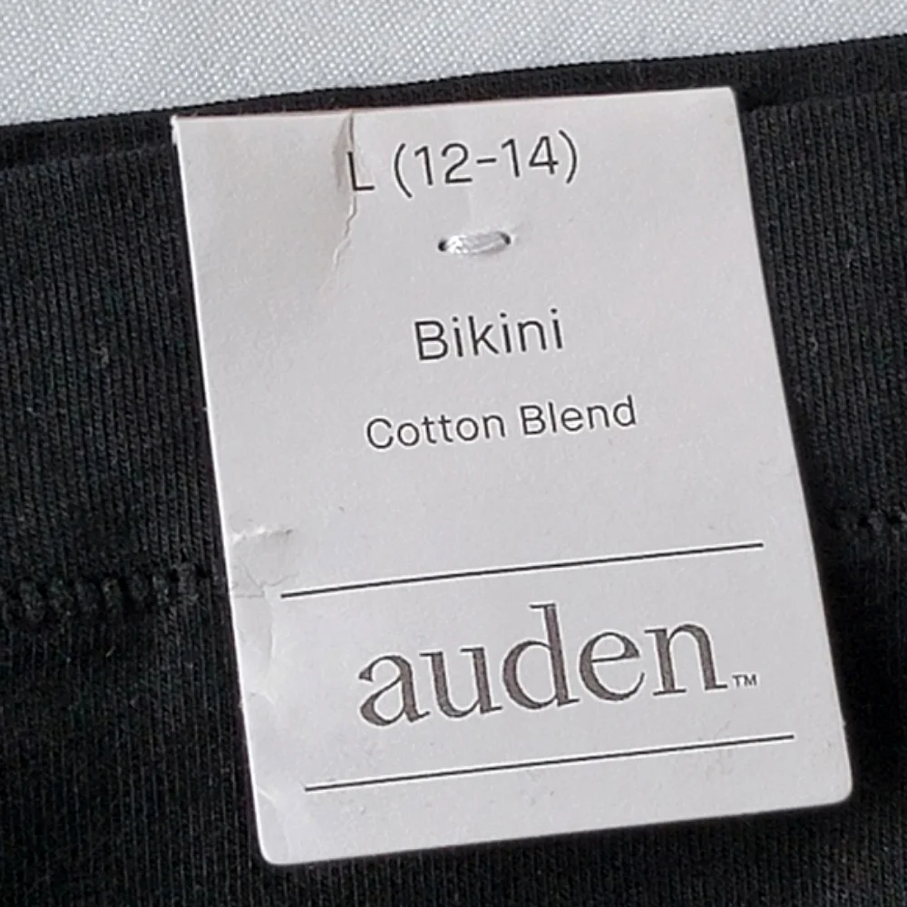 NWT Black Bikini Panties Cotton Blend | Auden
